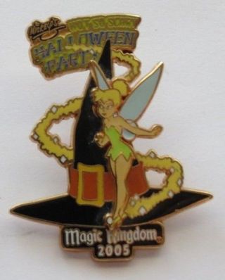 Disney Wdw Not So Scary Halloween Party 2005 Tinker Bell Witch Hat Le 2000 Pin