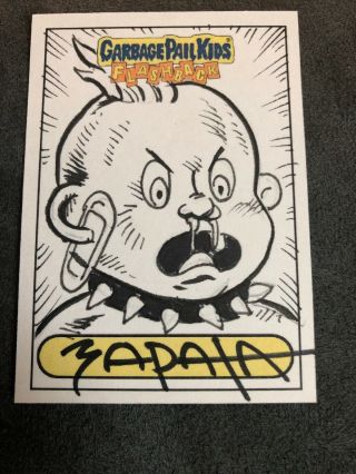 Garbage Pail Kids Flashback Sketch Card Art Auto Zapata 2011 Topps