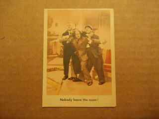1959 Fleer Three Stooges Trading Cards 87 Vg " Nobody Leave The Room "