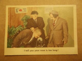 1959 Fleer Three Stooges Trading Cards 94 Vg " I Tell You Your Nose Is Too Long