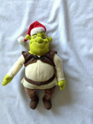 Ty Beanie Baby Santa Hat Shrek Plush/stuffed Collectible Christmas Holiday Doll