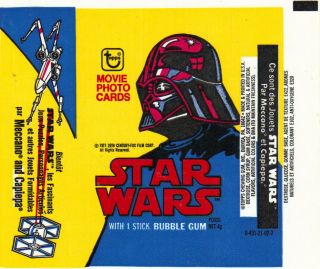 1977 Topps 10 Rare Star Wars Series 2 Wrappers With French Canadian Printing
