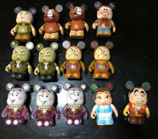 " Beauty And The Beast " Vinylmation Series 1 Set Of 11 Retired Duplicates