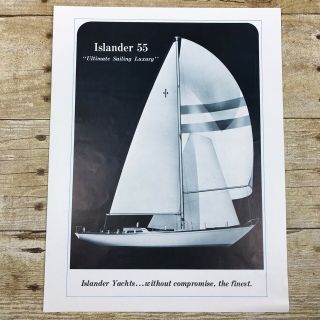 Vintage Sailboat Dealer Sales Brochure Islander Yachts 55 Wayfarer Boating Ad