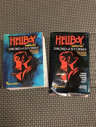 Inkworks Hellboy Animated Sword Of Storms Complete 72 - Cards Bade Set