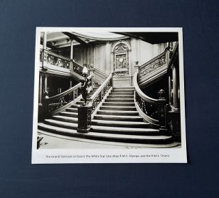 Library Photograph Showing White Star Line Olympic / Titanic Staircase.