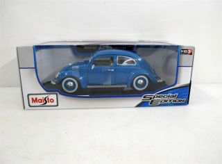 Maisto Special Edition 1:18 Die Cast 1955 Blue Volkswagen Käfer Beetle Nib