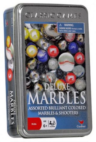 In Tin Cardinal Industries - Deluxe Marbles In A Tin - Classic Family Games