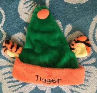 Tigger Ear Plush Santa Hat Disneyland Disney World Elf Christmas Pooh Rare