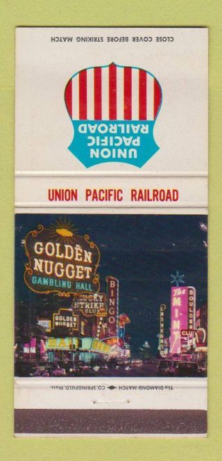 Matchbook Cover - Union Pacific Railroad Las Vegas Nv Casinos Wear 30 Strike