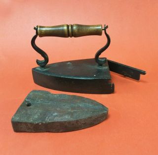 Antique Brass Slug Box Sad Iron Kitchen Tool Sb 5