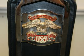 Harley Davidson Motorcycle Metal Sissy Bar Back Rest W Eagle Made In Usa Emblem