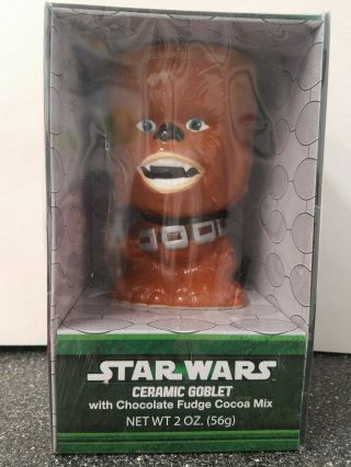 Star Wars Chewbacca " Chewie " Ceramic Goblet Cup Mug Euc