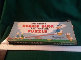 Rare Vintage Rare Parker Brothers Donald Duck Comic Puzzle Complete