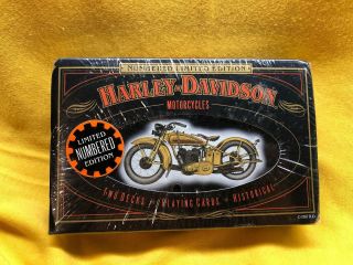 Harley Davidson Motorcycles Limited Edition Playing Cards In Tin 1997