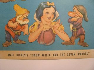 ca.  1938 RARE SNOW WHITE AND THE SEVEN DWARFS PROMO FILM HANDBILL - WALT DISNEY 2
