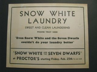 ca.  1938 RARE SNOW WHITE AND THE SEVEN DWARFS PROMO FILM HANDBILL - WALT DISNEY 3