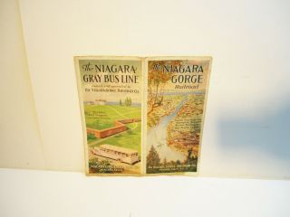 The Niagara Gorge Railroad Co Niagara Falls N.  Y.  Gray Bus Line Brochure