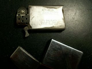 2 vintage ZIPPO lighters one inscribed w/ name Sylvia Higgins other plain 5