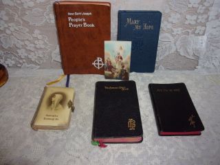 Five Vintage English And Polish Roman Catholic Prayer Books 1930 