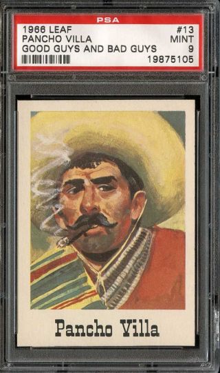 1966 Leaf 13 Pancho Villa Good Guys And Bad Guys Psa 9 Ds5813