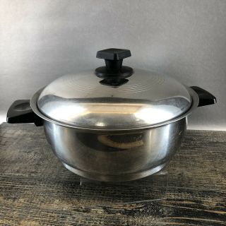 Vintage Rena Ware 9.  5” Sauce Pot Pan Double Handle Renaware Cookware Stainless