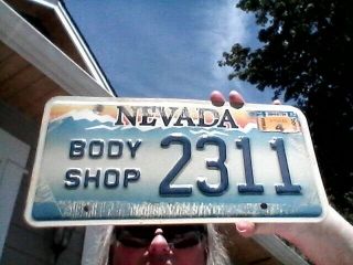 2003 Nevada Body Shop License Plate