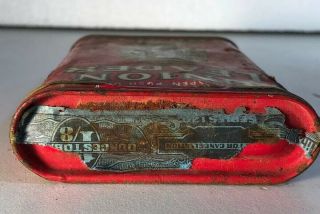 Vintage UNION LEADER Smoking Tobacco Tin,  Eagle 4.  5” Red D6 3