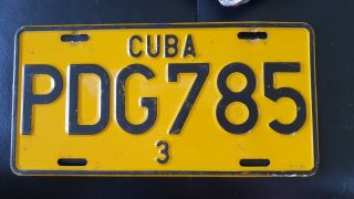 Cuba Caribbean Habana Private Particular Pinar Del Rio Rare License Plate - Rare