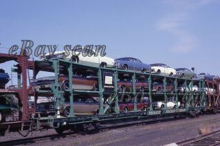 Penn Central Tri - Level Auto Rack Ttkx 905255,  1968 - Kodachrome