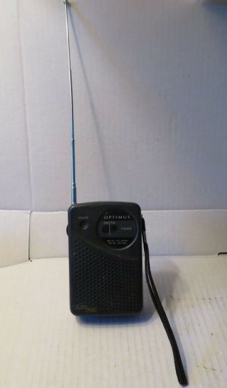 Vintage Radio Shack " Optimus " Am/fm Portable Transistor Radio Cat.  No.  12 - 794