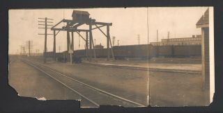 Vintage 1900 Lynn Massachusetts Railroad Crossing Panoramic Photo
