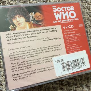 DOCTOR WHO: INVASION OF TIME - CD Audiobook Novelisation & Audio Book 3