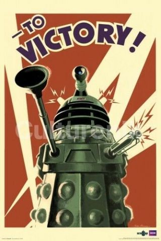 Doctor Who Dalek Art Image,  To Victory 24 X 36 Poster,  Rolled