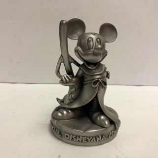 Disney 1994 Official Disneyana Convention Pewter Sorcerer Mickey L/e Of 2200