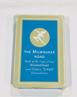 Milwaukee Road Route Of The Superdome Playing Cards 1950 Blue Deck