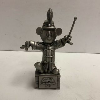 1993 Disneyana Convention Limited Edition Of 1700 Bandleader Mickey Pewter