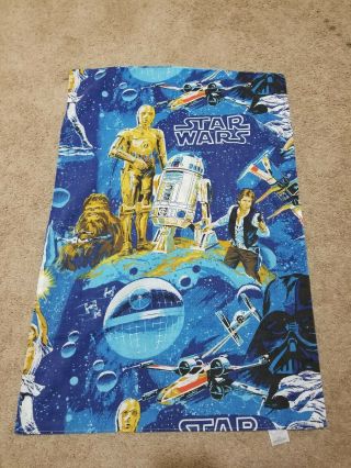 Vintage 1970s Star Wars Pillow Case Made In Usa By Bibb Skywalker Chewbacca C3po