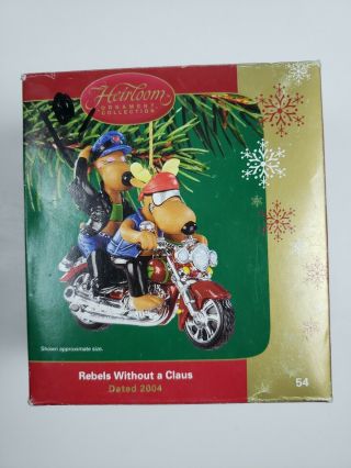 Motorcycle Ornament Carlton Card Rebels Without A Claus 2004