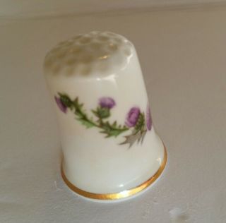 Thimble With Thistle Design Fine Bone China Made In England
