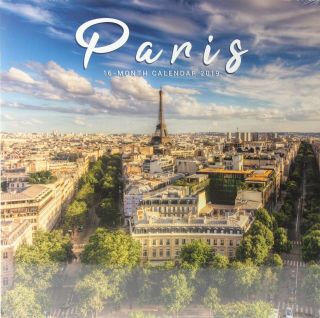 2019 Paris France 12 " X 12 " Wall Calendar By Carousel /