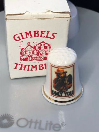Vintage Gimbel’s Thimbles Smokey The Bear