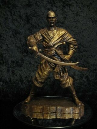 Ukrainian Kozak Statue Cossack Bronze Color,  Seen in 2014 Hollywood Movie STRETCH 2