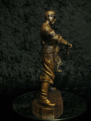 Ukrainian Kozak Statue Cossack Bronze Color,  Seen in 2014 Hollywood Movie STRETCH 5