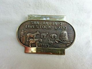 Livestock Expo Badge Pin 1985 San Antonio Stock Show & Rodeo Texas