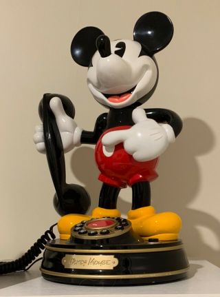 Vintage Mickey Mouse Phone Talking Animated Telemania 1997 Disney