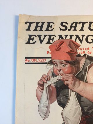 The Saturday Evening Post JC LEYENDECKER Cover ONLY August 26 1922 - 3