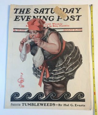 The Saturday Evening Post JC LEYENDECKER Cover ONLY August 26 1922 - 5