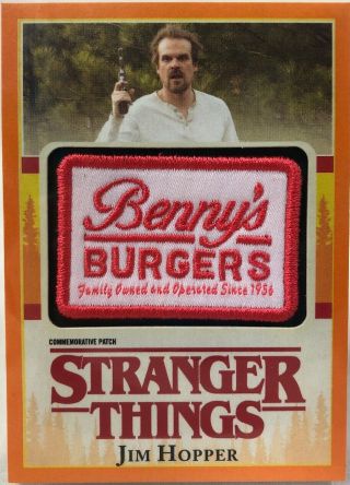 2018 Topps Stranger Things Benny’s Burgers Commemorative Patch Card 14/99