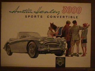 Austin Healey 3000 Sports Convertible Brochure